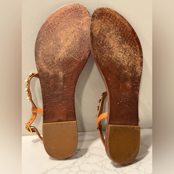 Tory Burch Emmy Pearl Embellished Sandals - Picture 16 of 16